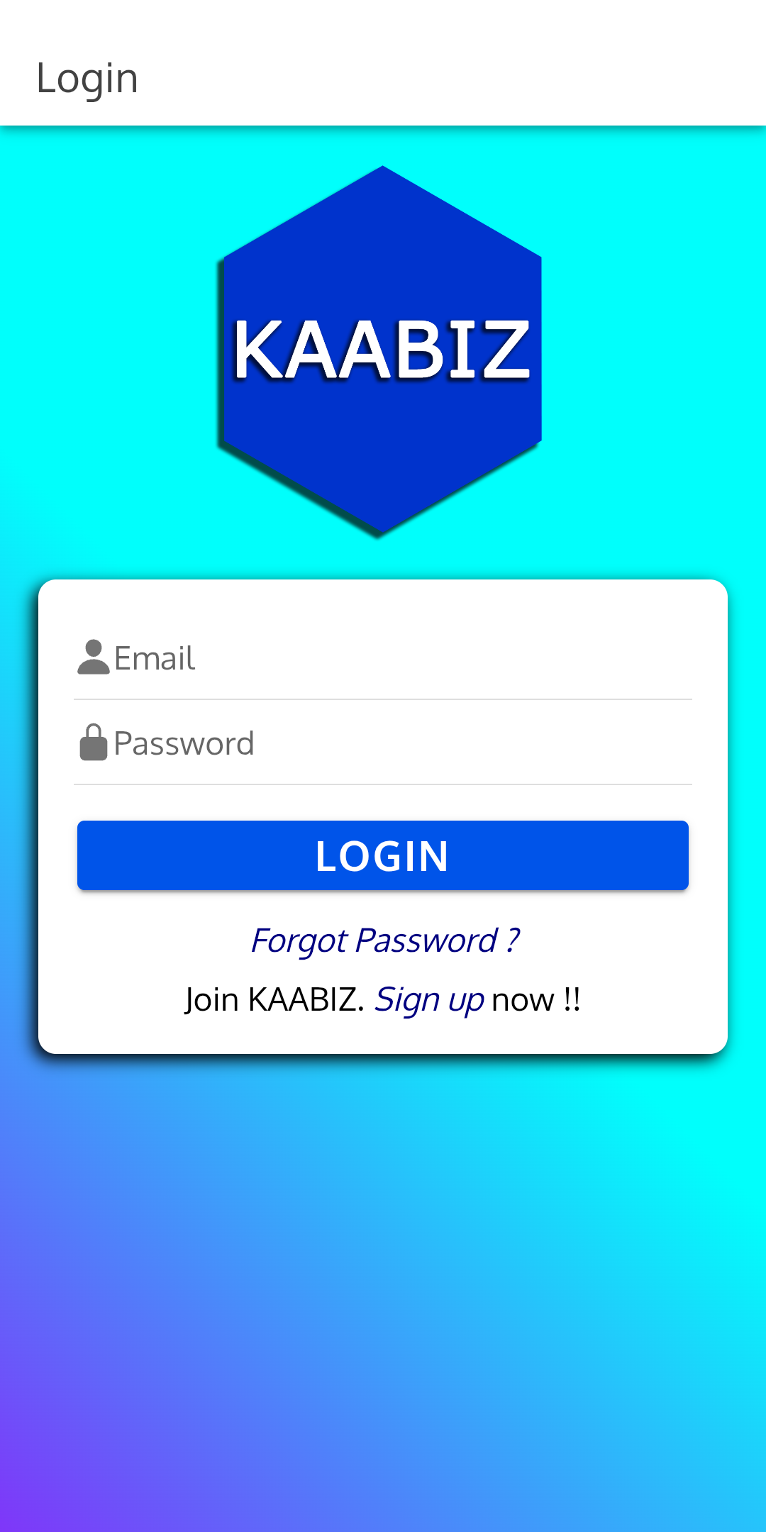 KAABIZ Screen 1